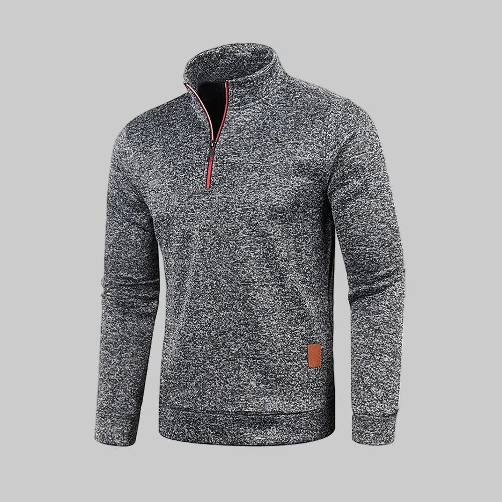 Half-Zip Sweatshirt – Minimal Warm Pullover
