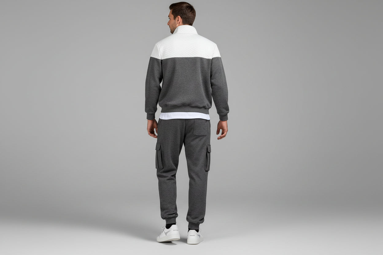 Fleece Contrast Casual Co-ord