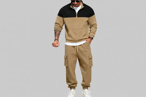 Fleece Contrast Casual Co-ord