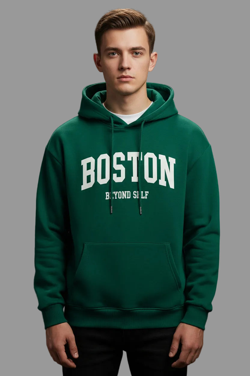 UrbanTrendz Retro Print Hooded Sweatshirt