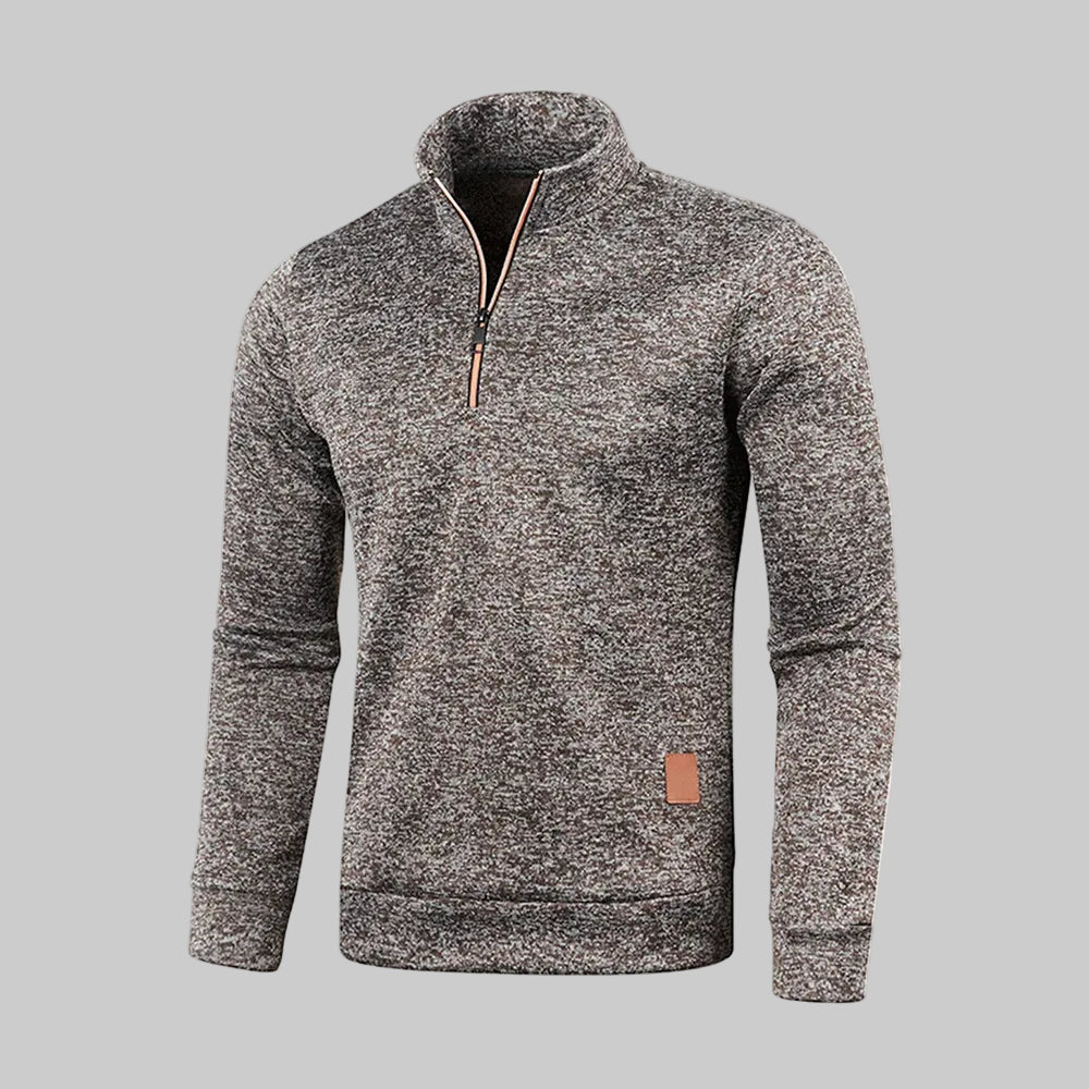 Half-Zip Sweatshirt – Minimal Warm Pullover