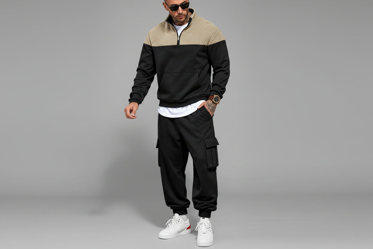 Fleece Contrast Casual Co-ord