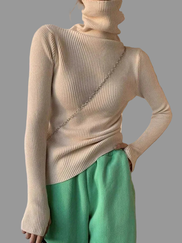 Slim Turtleneck Knit — Sleek Warmth.