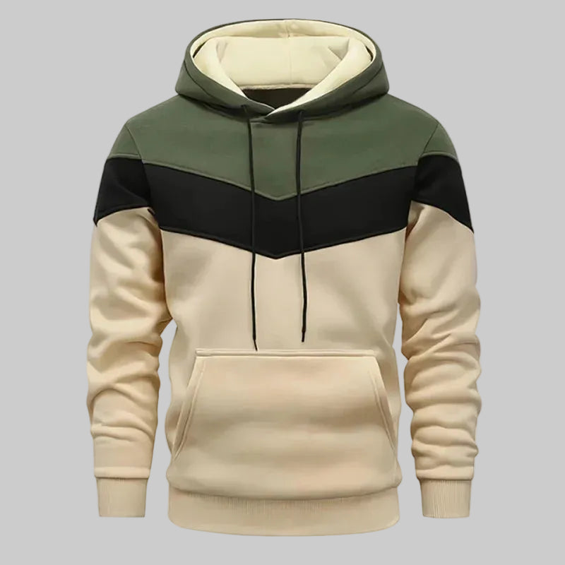 Men's Hooded Tracksuit Top – Solid Color Sweatshirt for Autumn Winter Casual & Sports