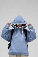 Shark Cartoon Pullover Hoodie