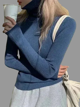 Slim Turtleneck Knit — Sleek Warmth.