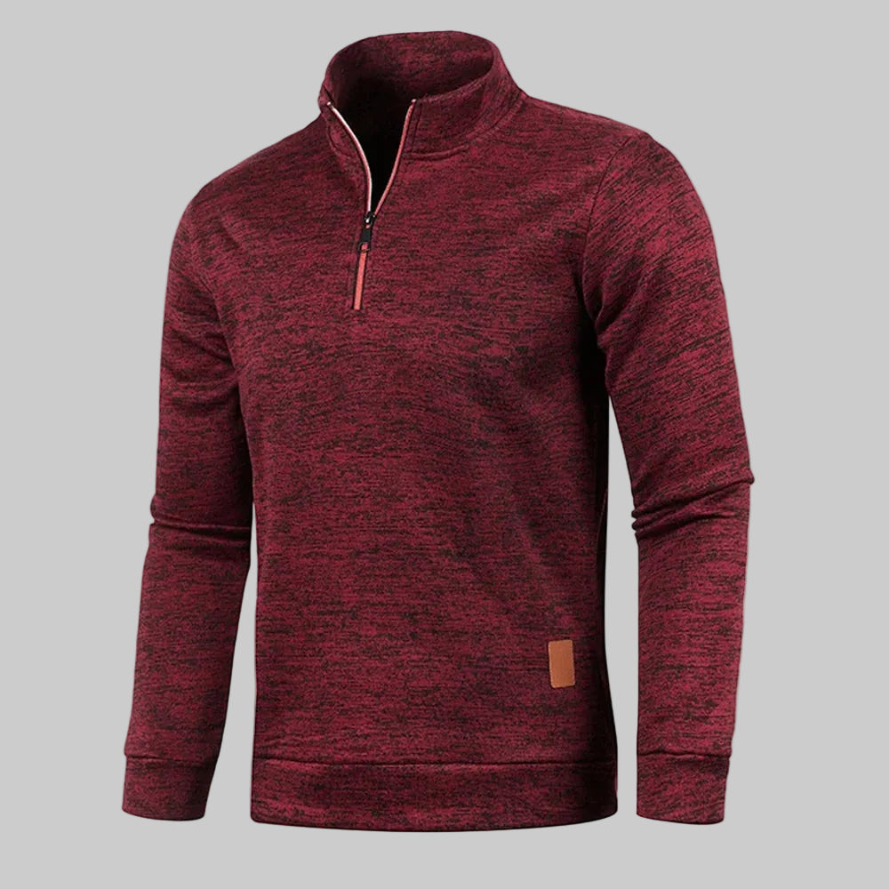 Half-Zip Sweatshirt – Minimal Warm Pullover
