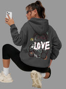 Graffiti Bear Print Hoodie