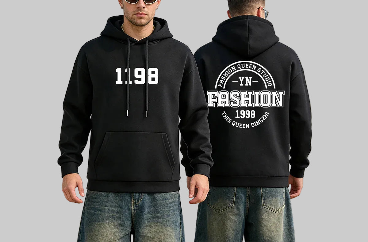 Heavyweight Fleece Pullover Hoodie | Oversized Kangaroo Pocket Sweatshirt for Men & Women