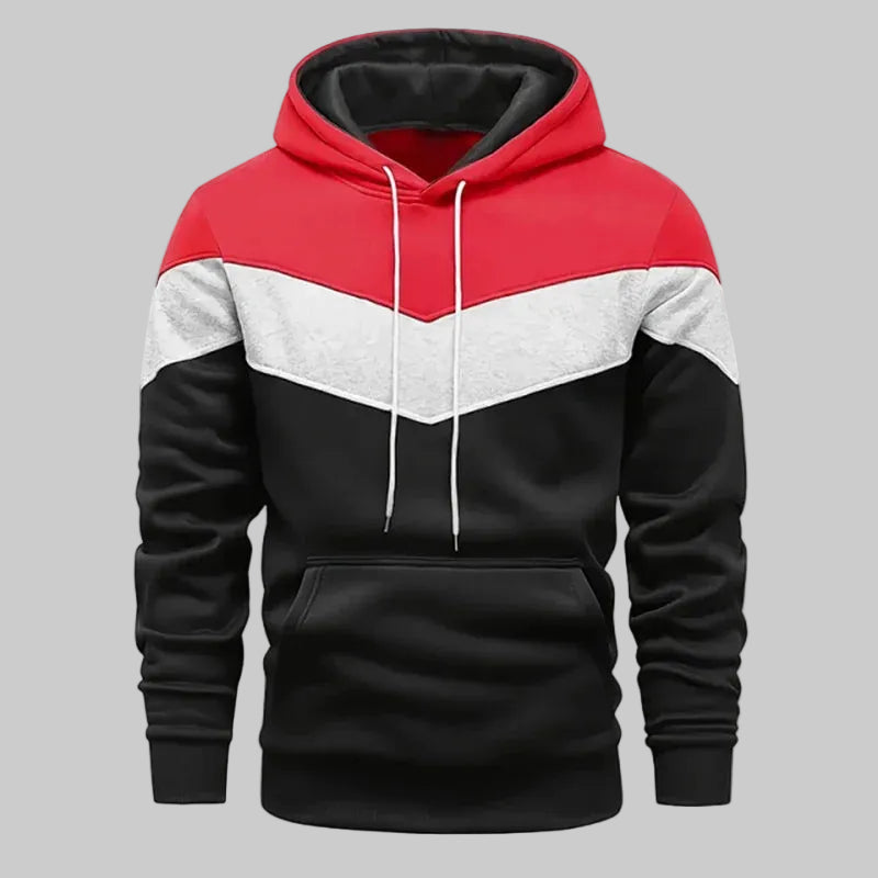 Men's Hooded Tracksuit Top – Solid Color Sweatshirt for Autumn Winter Casual & Sports