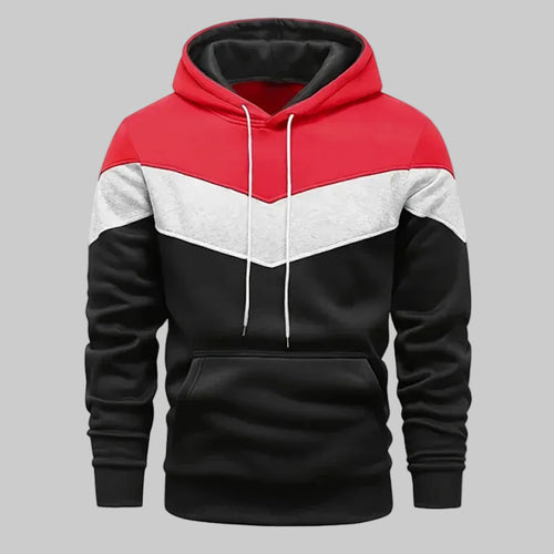 Men's Hooded Tracksuit Top – Solid Color Sweatshirt for Autumn Winter Casual & Sports