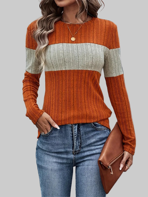 Chic Color-Block Design T-shirt