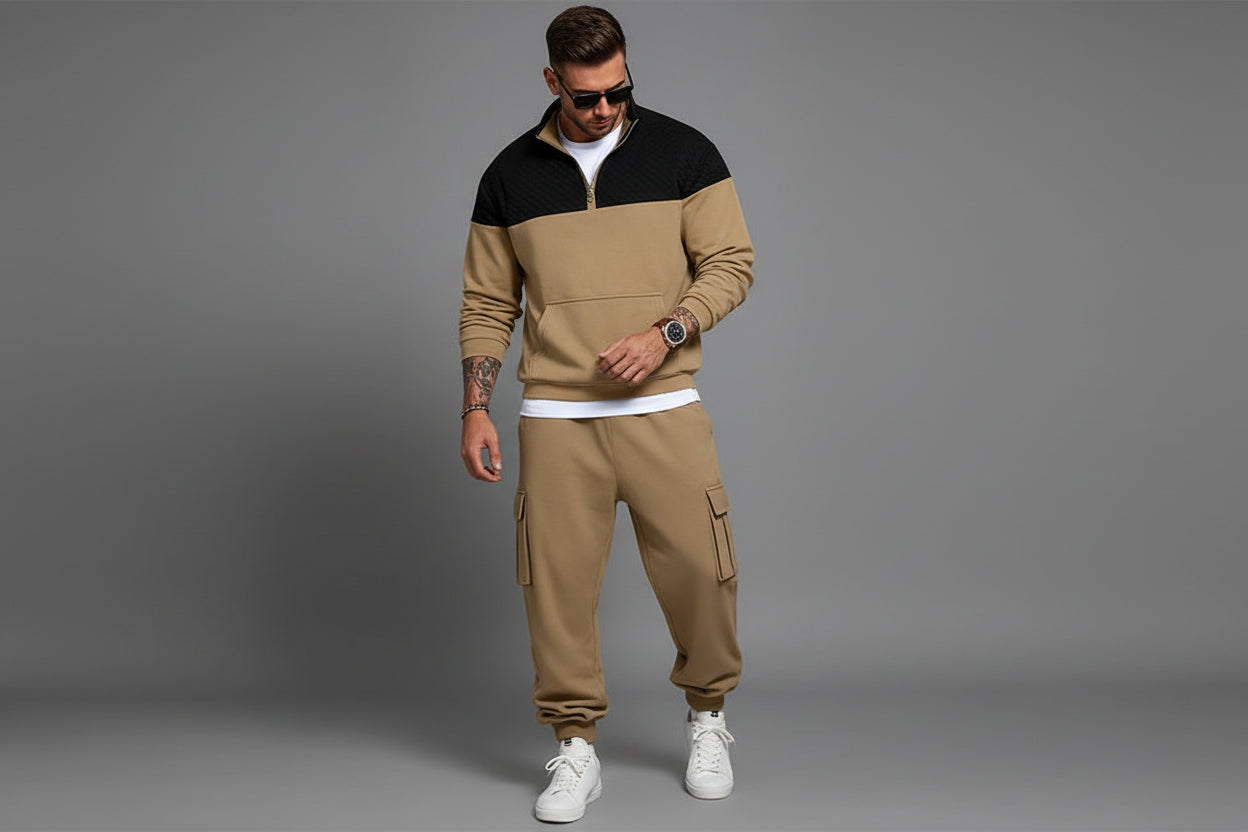 Fleece Contrast Casual Co-ord