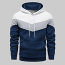 Men's Hooded Tracksuit Top – Solid Color Sweatshirt for Autumn Winter Casual & Sports