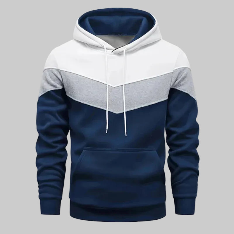 Men's Hooded Tracksuit Top – Solid Color Sweatshirt for Autumn Winter Casual & Sports