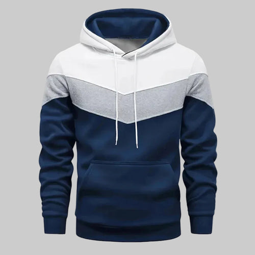 Men's Hooded Tracksuit Top – Solid Color Sweatshirt for Autumn Winter Casual & Sports