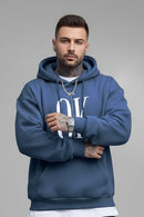 Fleece Text Print Hoodie