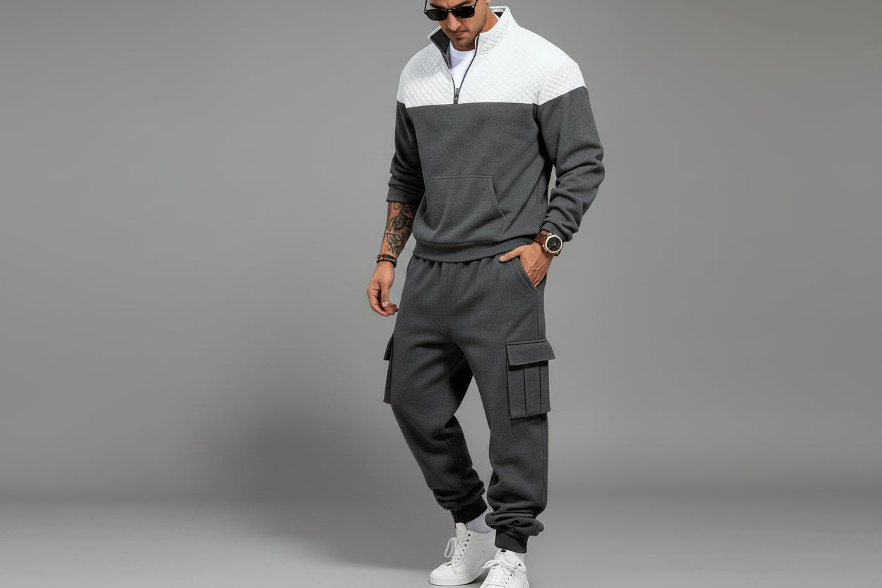 Fleece Contrast Casual Co-ord