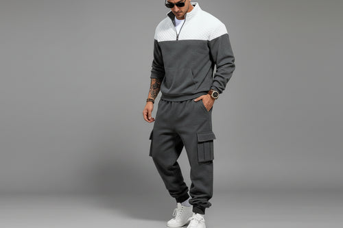Fleece Contrast Casual Co-ord