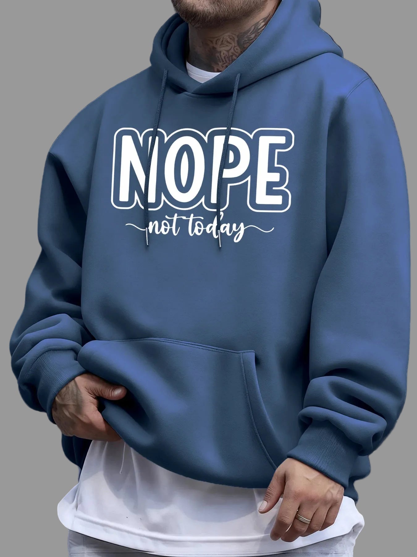 UrbanTrendz Men's Fleece Letter Hoodie