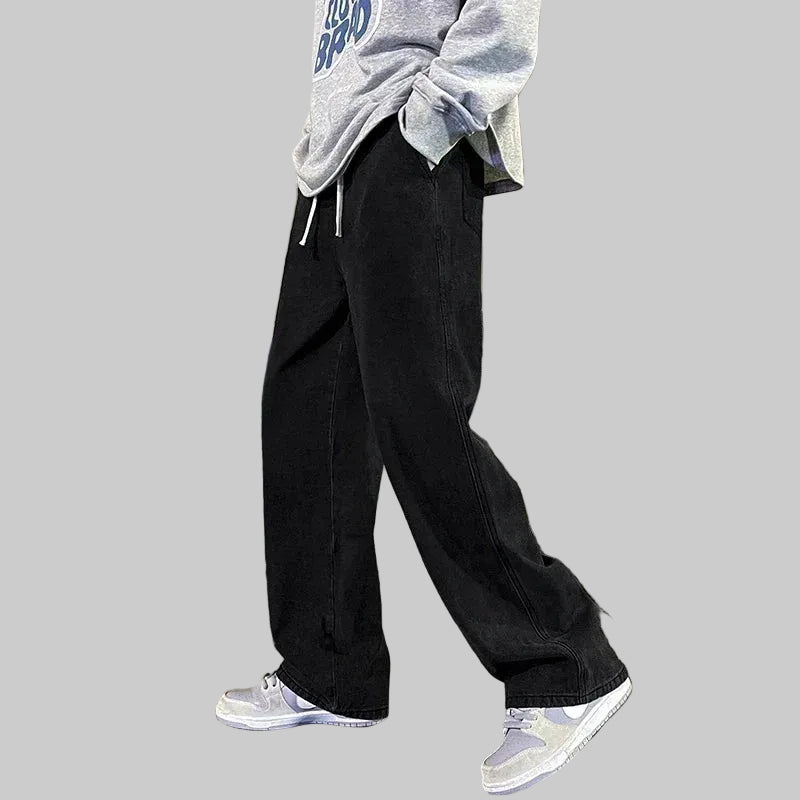 Fleece Cargo Jeans – Warm Loose Fit Winter Pants