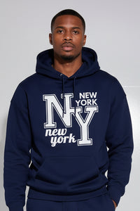 Heavy Fleece Letter Hoodie