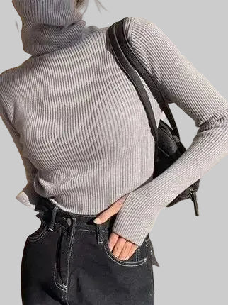 Slim Turtleneck Knit — Sleek Warmth.
