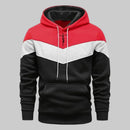 Men’s Tricolor Casual Tracksuit Set – Autumn/Winter Hoodie & Elastic Waist Sweatpants | Comfortable Daily Sportswear