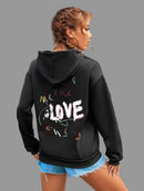 Graffiti Bear Print Hoodie