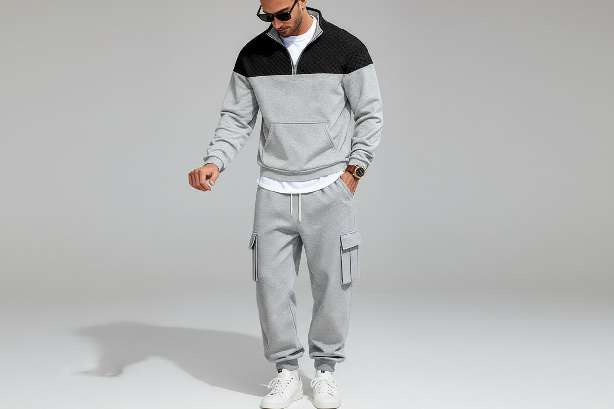 Fleece Contrast Casual Co-ord