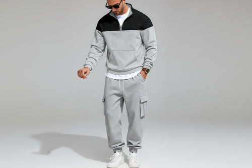 Fleece Contrast Casual Co-ord