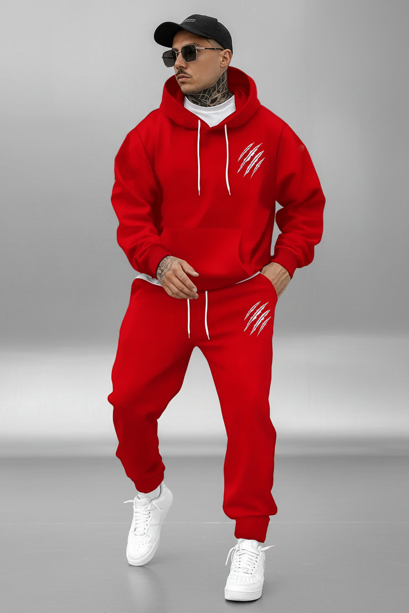 Men's Printed Hoodie Set