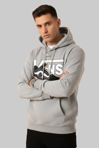 Harajuku Print Fleece Hoodie