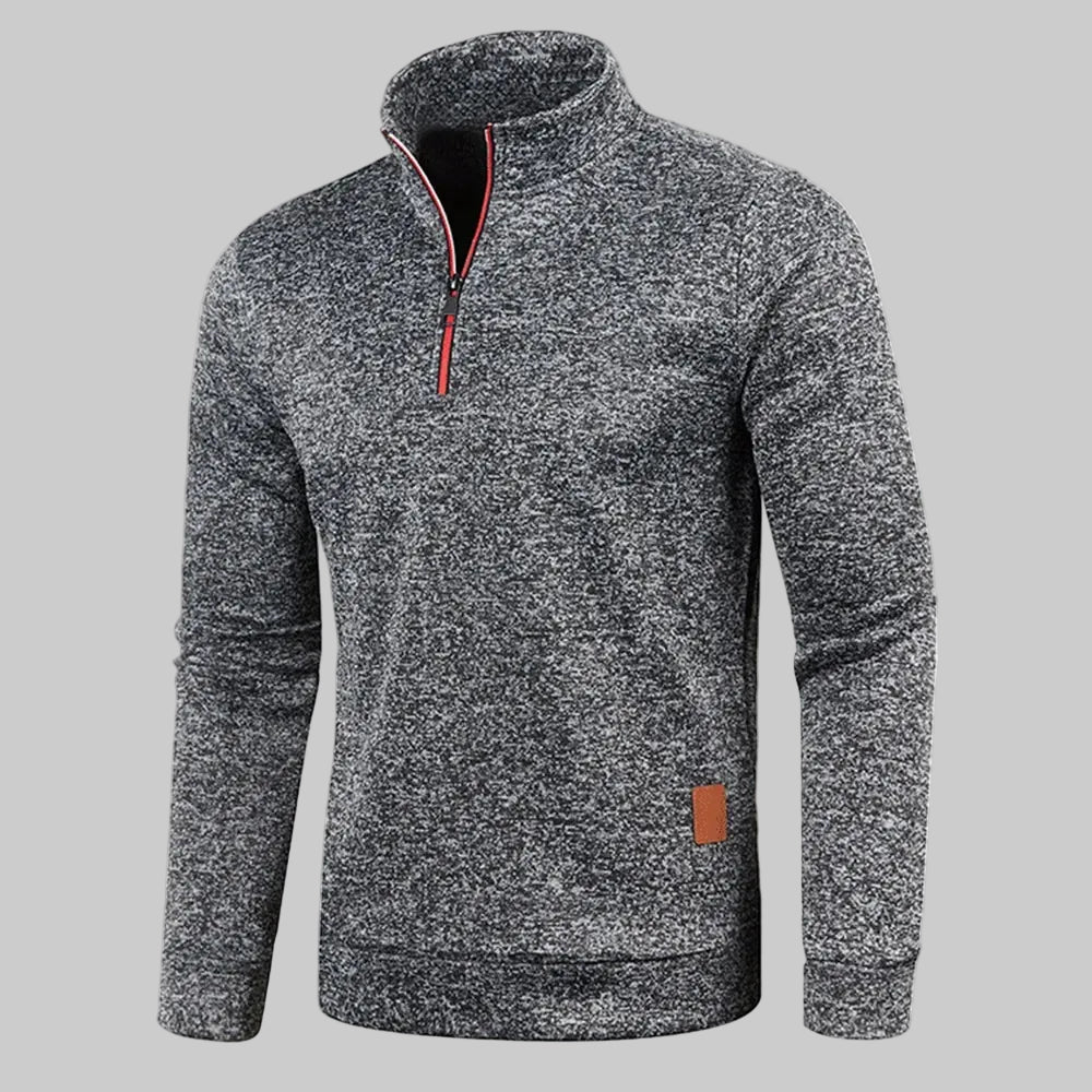 Half-Zip Sweatshirt – Minimal Warm Pullover