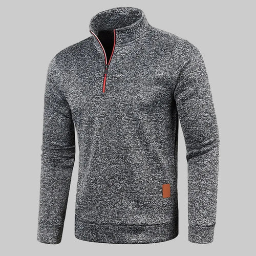Half-Zip Sweatshirt – Minimal Warm Pullover