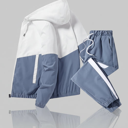 Zip Patchwork Tracksuit Set