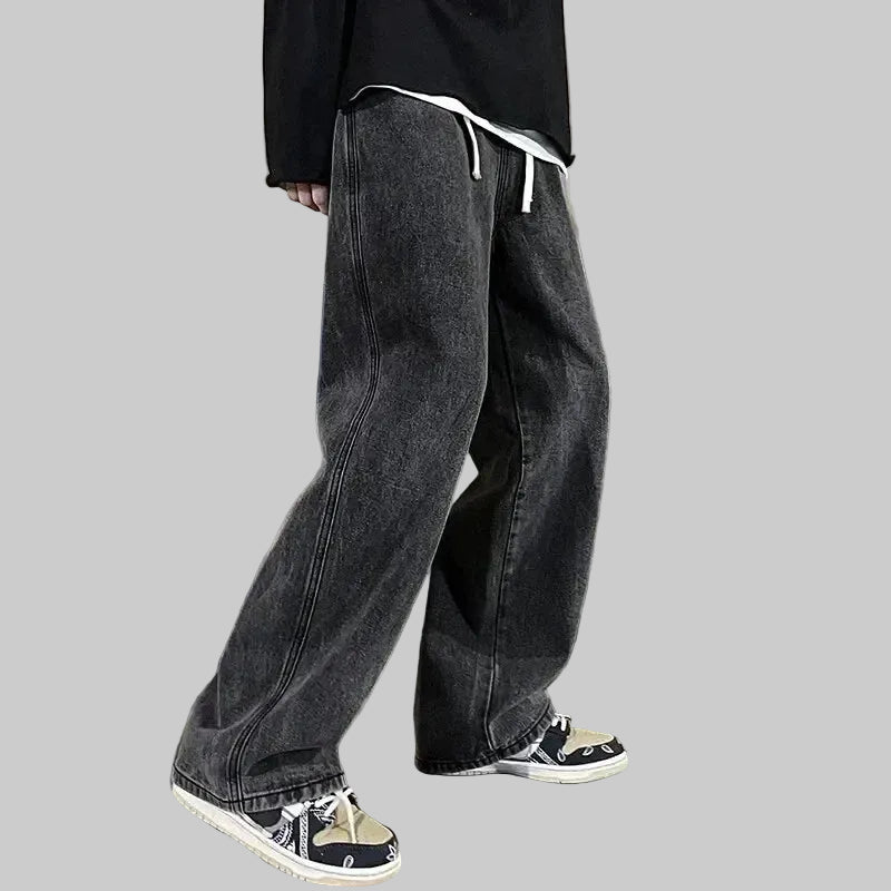 Fleece Cargo Jeans – Warm Loose Fit Winter Pants