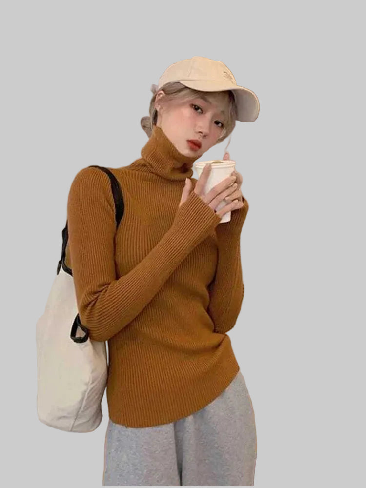 Slim Turtleneck Knit — Sleek Warmth.