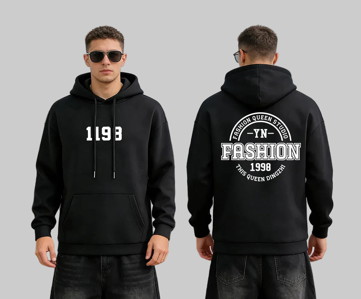 Heavyweight Fleece Pullover Hoodie | Oversized Kangaroo Pocket Sweatshirt for Men & Women
