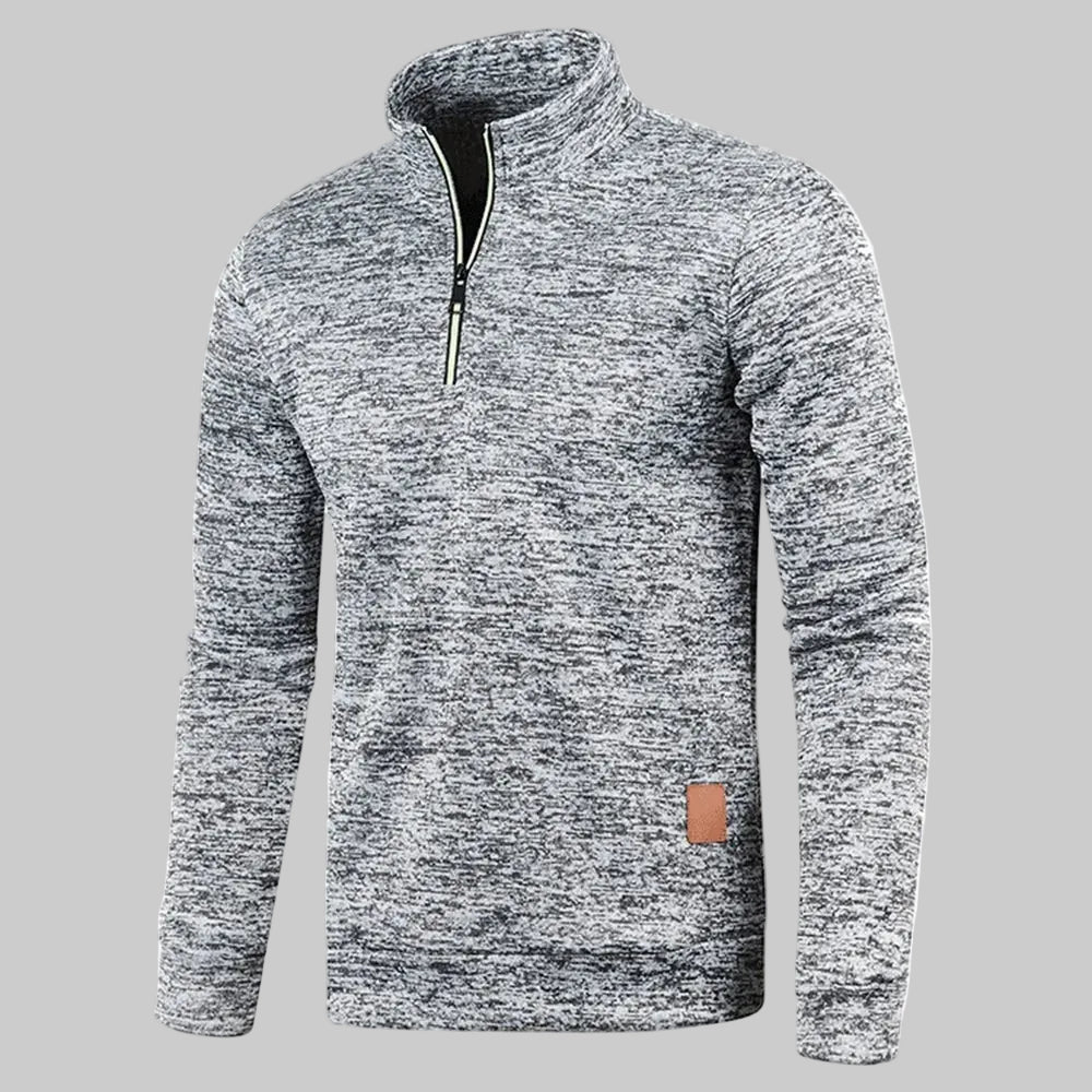 Half-Zip Sweatshirt – Minimal Warm Pullover