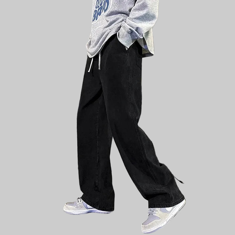 Fleece Cargo Jeans – Warm Loose Fit Winter Pants