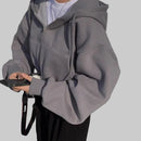 Zip Crop Hoodie – Minimal Y2K Streetwear