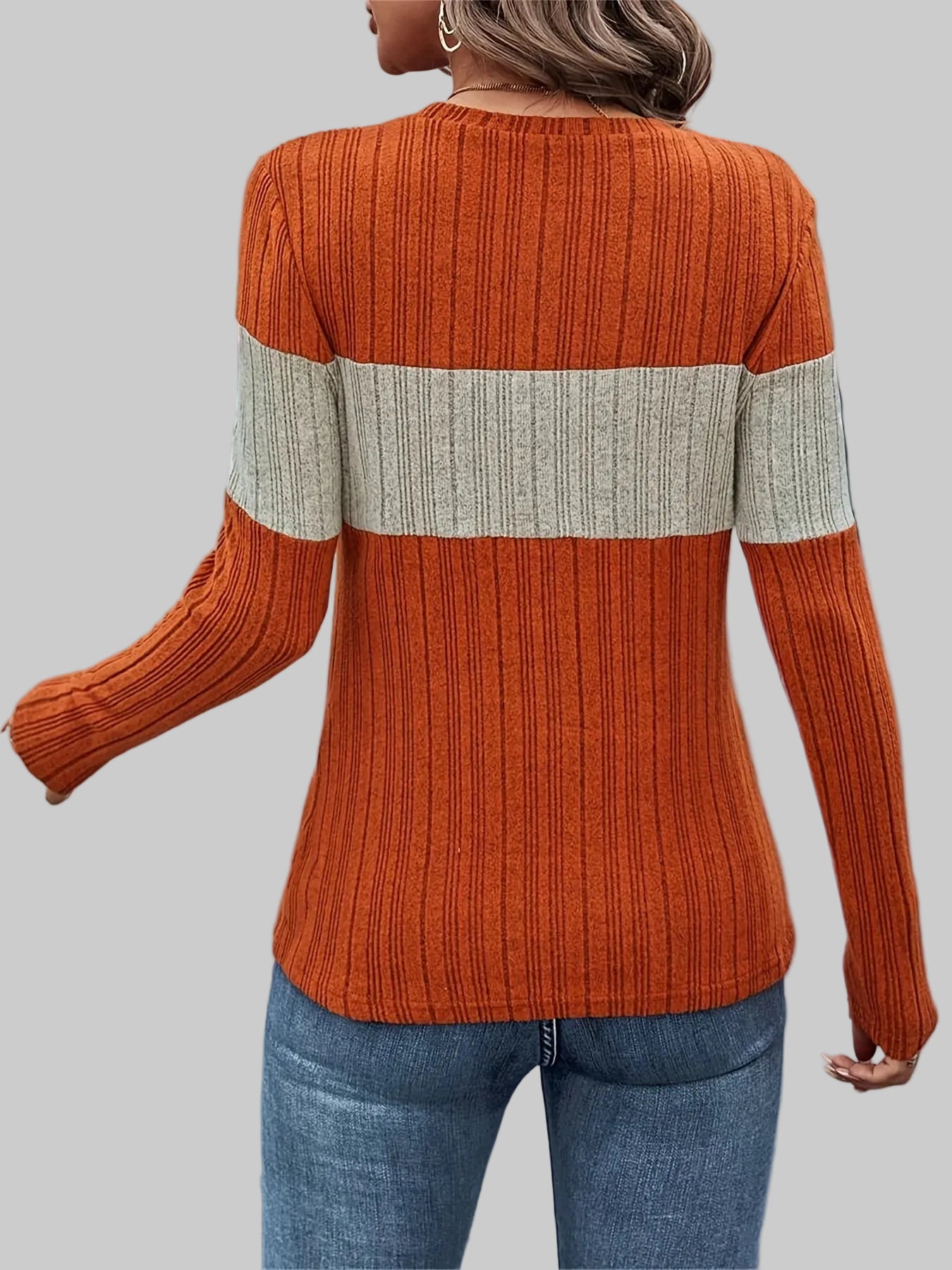 Chic Color-Block Design T-shirt