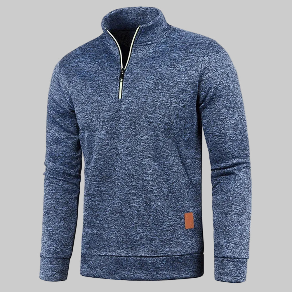 Half-Zip Sweatshirt – Minimal Warm Pullover