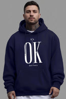 Fleece Text Print Hoodie