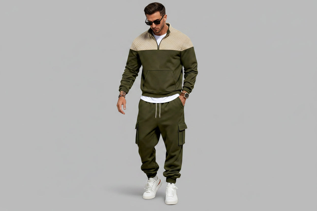 Fleece Contrast Casual Co-ord