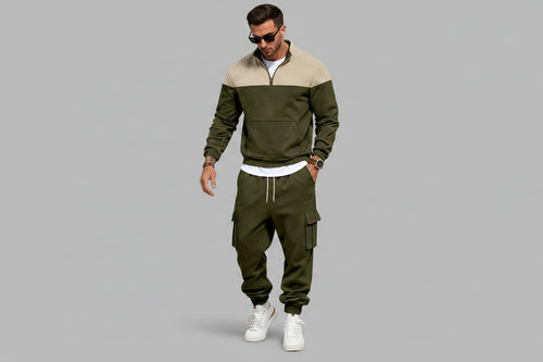 Fleece Contrast Casual Co-ord