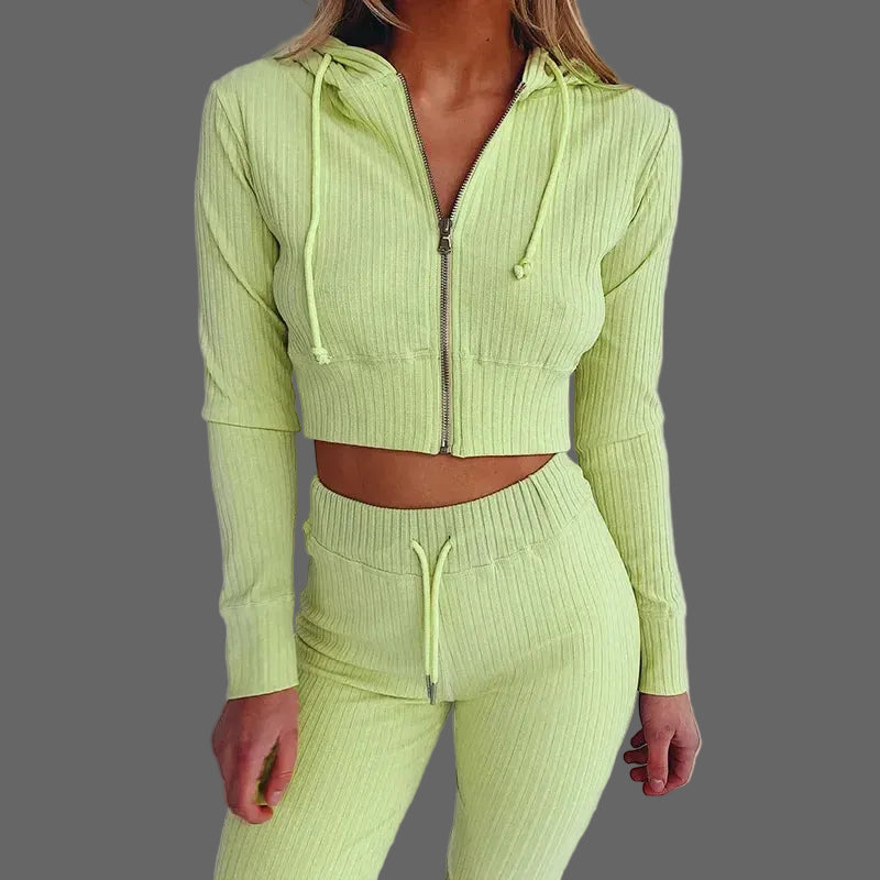 Slim Zip Hooded Suit
