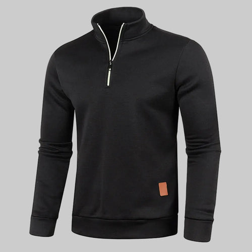 Half-Zip Sweatshirt – Minimal Warm Pullover
