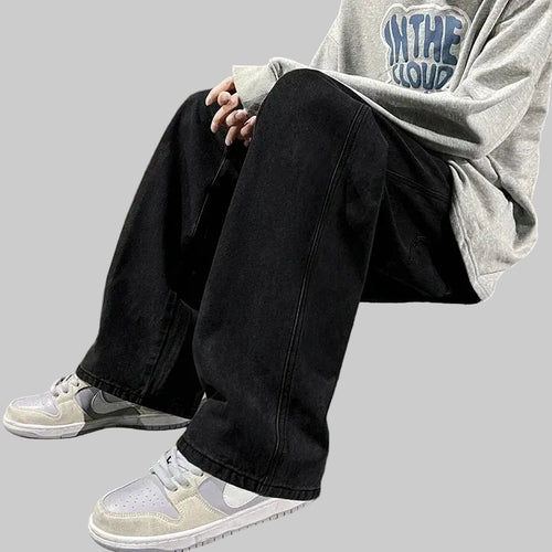 Fleece Cargo Jeans – Warm Loose Fit Winter Pants